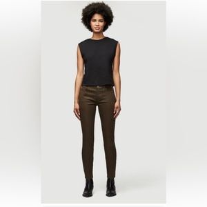 FRAME 25 Le High Skinny Coated cropped pants in EUC